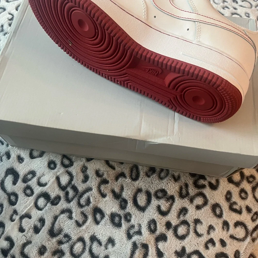 Nike Kids White and Red Sneakers - Picture 3 of 5